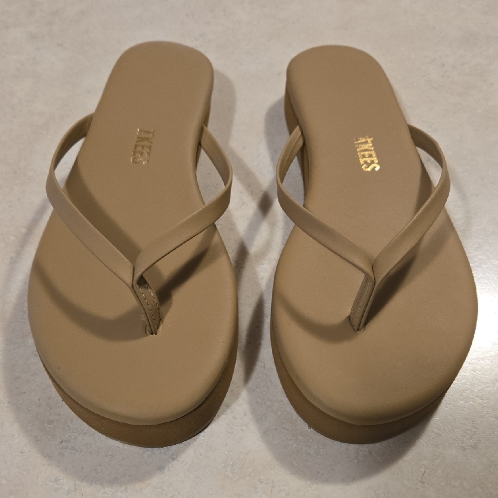Tkees Lily Platform Flip Flops Size 6